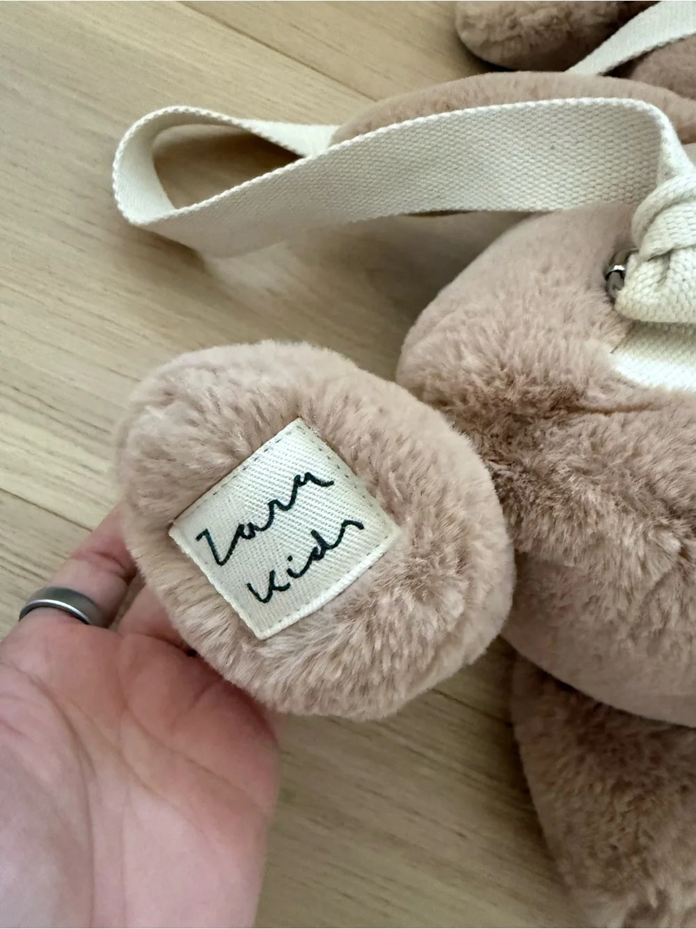 Zara Home Plush Dog Backpack Toy